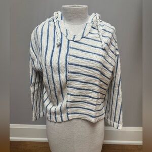 Vintage Havana Striped Blue and White Hoodie